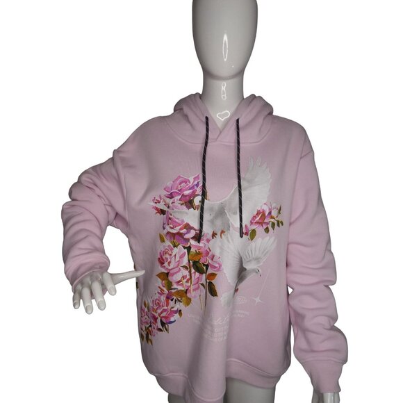RGSTR‎ Premium Dusty Rose Peace Pullover Hoodie - Picture 2 of 6